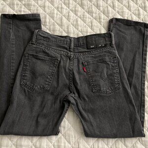 Mens Levis 514 Size 28  Dark Grey Faded Black